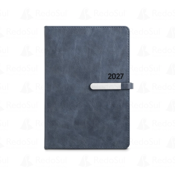 Agenda personalizada em PU tamanho 14,8 x 21 cm
